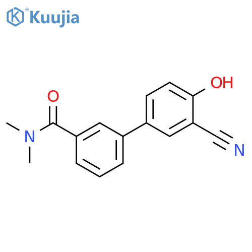 3-(3-cyano-4-hydroxyphenyl)-n,n-dimethylbenzamide structure