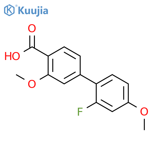 4-(2-Fluoro-4-methoxyphenyl)-2-methoxybenzoic acid structure