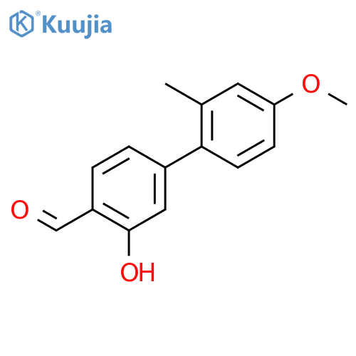 2-hydroxy-4-(4-methoxy-2-methylphenyl)benzaldehyde structure