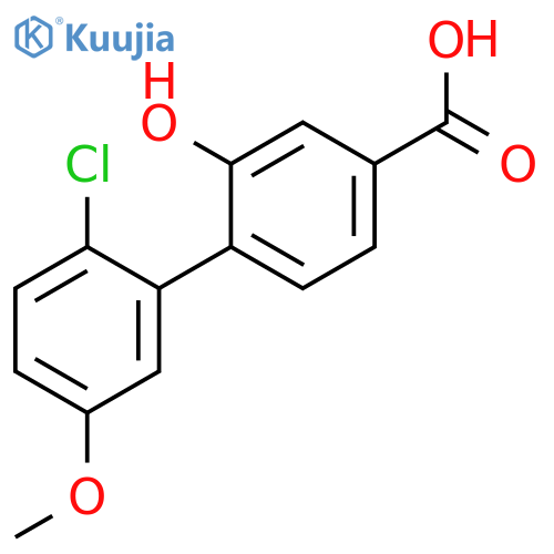 4-(2-Chloro-5-methoxyphenyl)-3-hydroxybenzoic acid structure