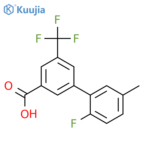 3-(2-Fluoro-5-methylphenyl)-5-trifluoromethylbenzoic acid structure