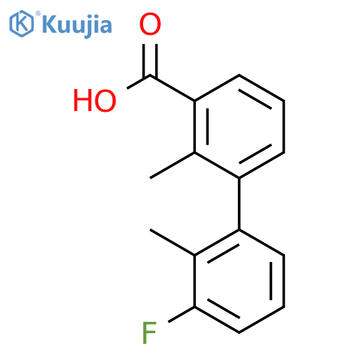 3-(3-Fluoro-2-methylphenyl)-2-methylbenzoic acid structure