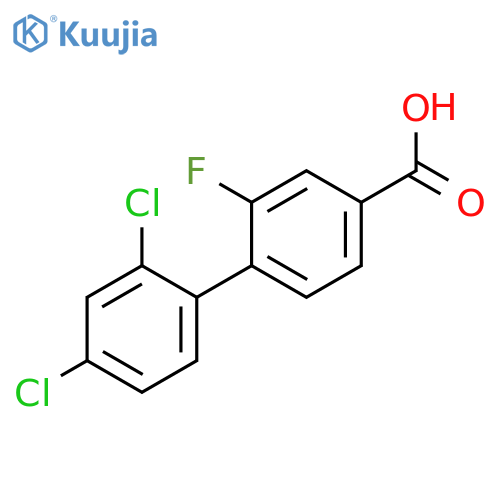 2',4'-Dichloro-2-fluoro[1,1'-biphenyl]-4-carboxylic acid structure