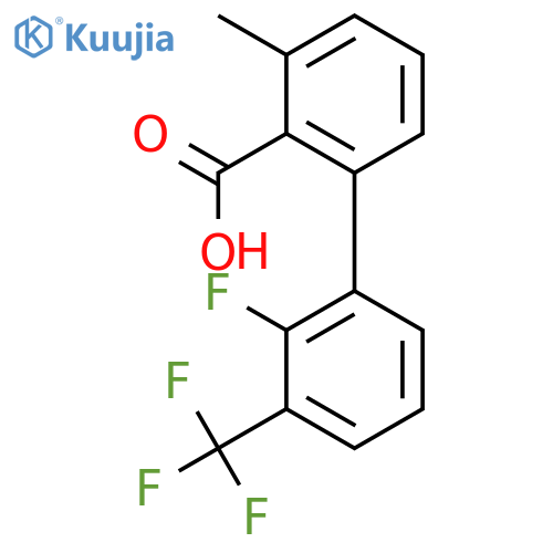 2-[2-fluoro-3-(trifluoromethyl)phenyl]-6-methylbenzoic Acid structure