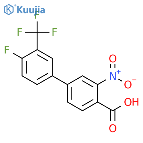 4-(4-Fluoro-3-trifluoromethylphenyl)-2-nitrobenzoic acid structure