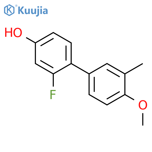 3-Fluoro-4-(4-methoxy-3-methylphenyl)phenol structure