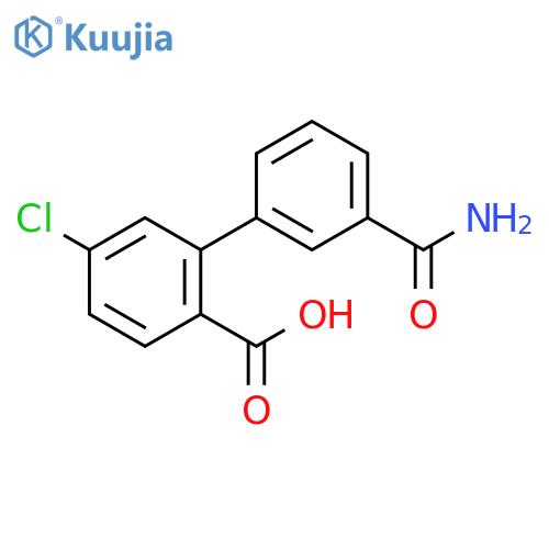 2-(3-carbamoylphenyl)-4-chlorobenzoic Acid structure