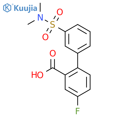 2-(3-N,N-Dimethylsulfamoylphenyl)-5-fluorobenzoic acid structure
