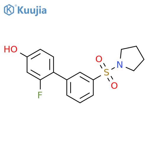3-Fluoro-4-[3-(pyrrolidinylsulfonyl)phenyl]phenol structure