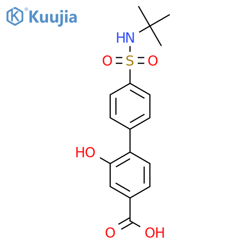 4-(4-t-Butylsulfamoylphenyl)-3-hydroxybenzoic acid structure