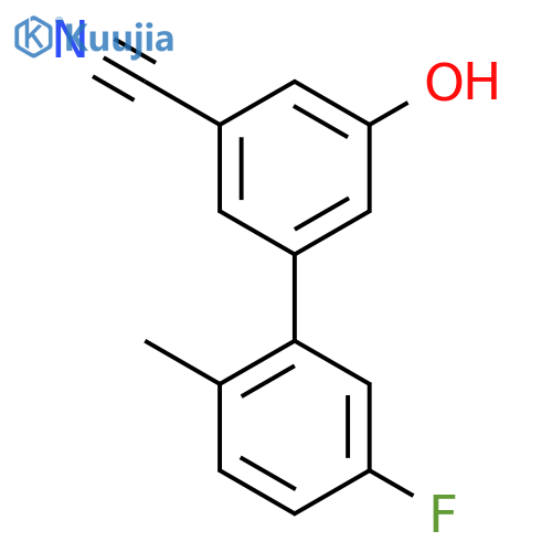 3-Cyano-5-(5-fluoro-2-methylphenyl)phenol structure