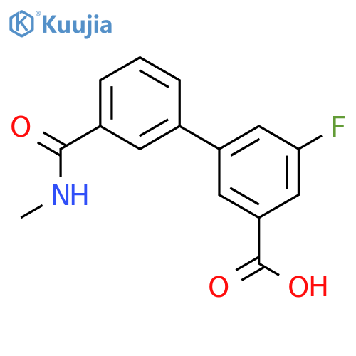 5-Fluoro-3-[3-(N-methylaminocarbonyl)phenyl]benzoic acid structure