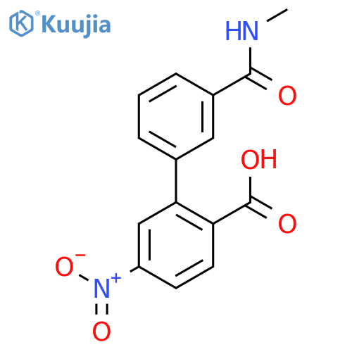 2-[3-(N-Methylaminocarbonyl)phenyl]-4-nitrobenzoic acid structure