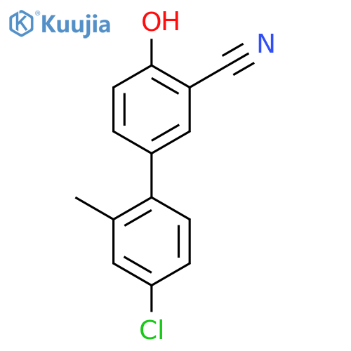 4-(4-Chloro-2-methylphenyl)-2-cyanophenol structure