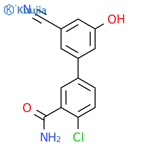 5-(3-Carbamoyl-4-chlorophenyl)-3-cyanophenol structure