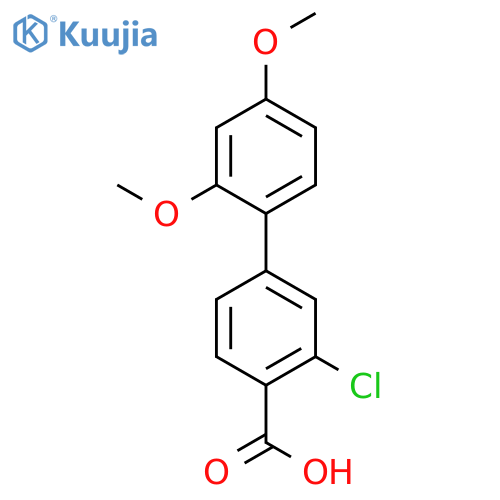 2-Chloro-4-(2,4-dimethoxyphenyl)benzoic acid structure
