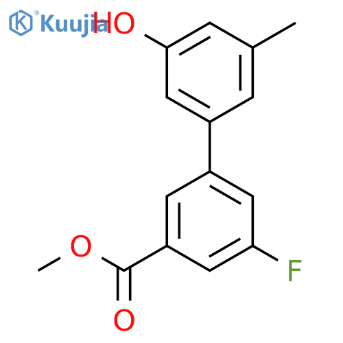 5-(3-Fluoro-5-methoxycarbonylphenyl)-3-methylphenol structure