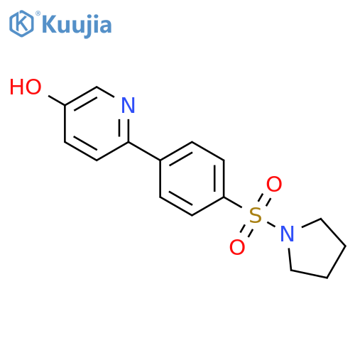 6-(4-(Pyrrolidin-1-ylsulfonyl)phenyl)pyridin-3-ol structure