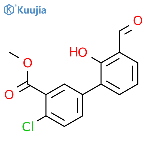 6-(4-Chloro-3-methoxycarbonylphenyl)-2-formylphenol structure