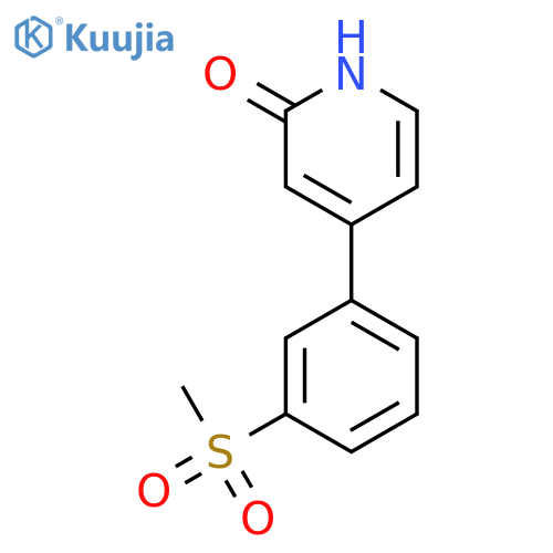 2-Hydroxy-4-(3-methylsulfonylphenyl)pyridine structure