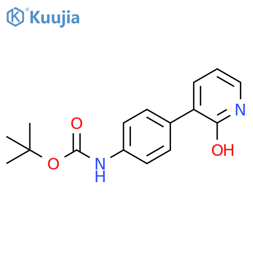 tert-Butyl (4-(2-hydroxypyridin-3-yl)phenyl)carbamate structure