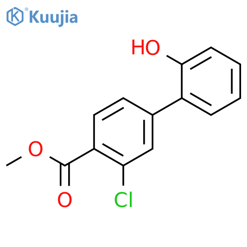 2-(3-Chloro-4-methoxycarbonylphenyl)phenol structure