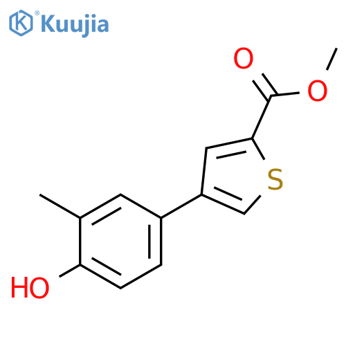 Methyl 4-(4-hydroxy-3-methylphenyl)thiophene-2-carboxylate structure