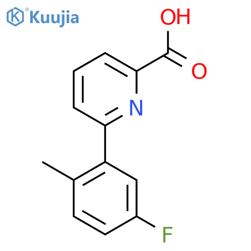 6-(5-Fluoro-2-methylphenyl)picolinic acid structure
