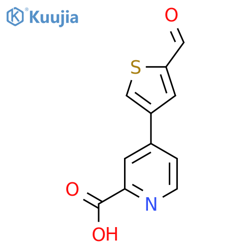 4-(2-Formylthiophen-4-yl)picolinic acid structure