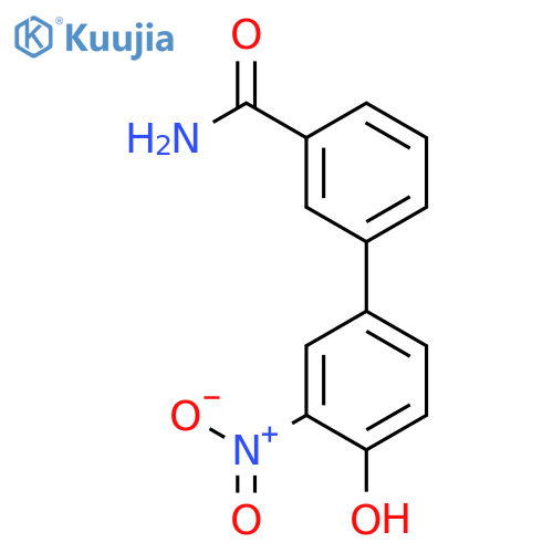 4-(3-Aminocarbonylphenyl)-2-nitrophenol structure