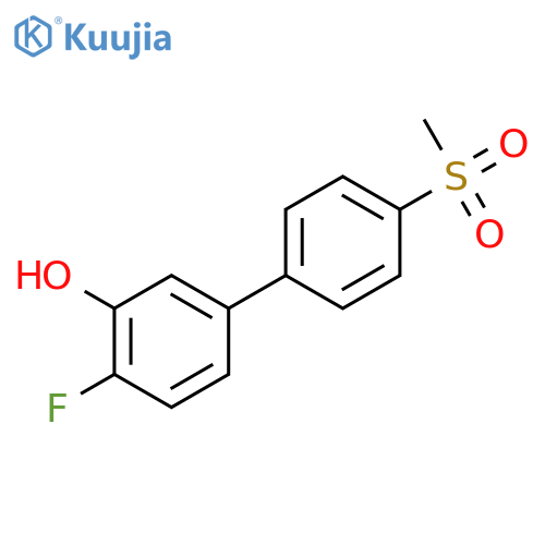 2-fluoro-5-(4-methylsulfonylphenyl)phenol structure