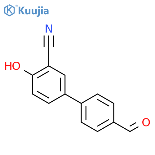 5-(4-formylphenyl)-2-hydroxybenzonitrile structure