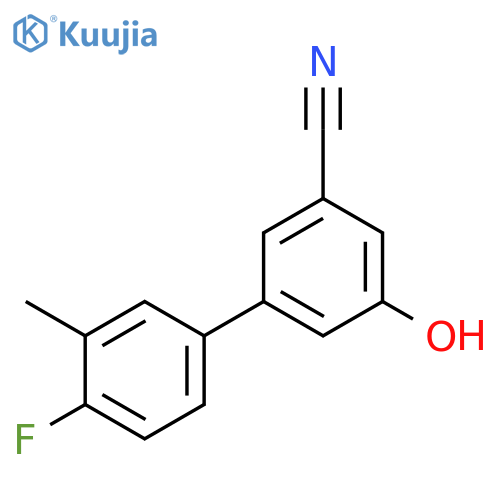 3-Cyano-5-(4-fluoro-3-methylphenyl)phenol structure