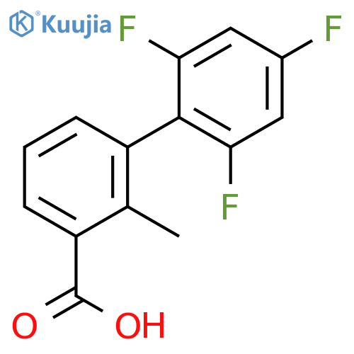 2-Methyl-3-(2,4,6-trifluorophenyl)benzoic acid structure