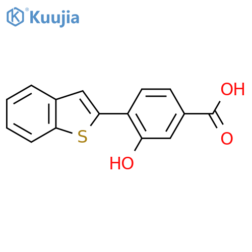 4-[Benzo(b)thiophen-2-yl]-3-hydroxybenzoic acid structure