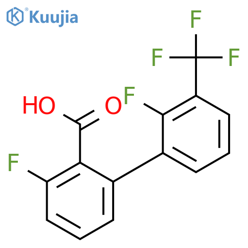 6-Fluoro-2-(2-fluoro-3-trifluoromethylphenyl)benzoic acid structure