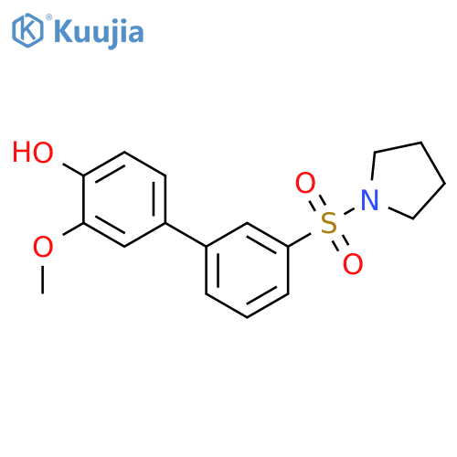 3-Methoxy-3'-(pyrrolidin-1-ylsulfonyl)-[1,1'-biphenyl]-4-ol structure