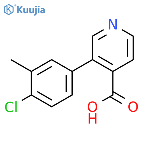 3-(4-Chloro-3-methylphenyl)pyridine-4-carboxylic acid structure