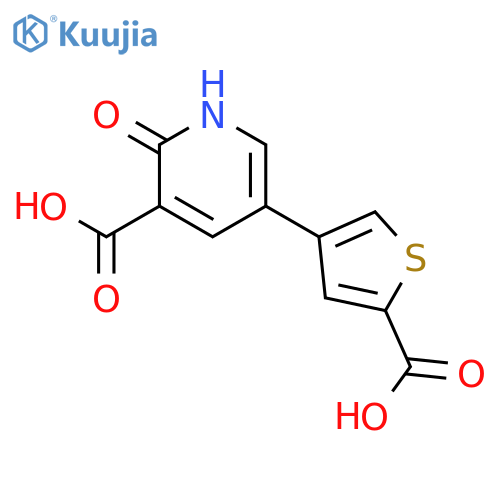 5-(2-Carboxythiophene-4-YL)-2-hydroxynicotinic acid structure