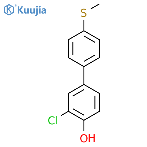 2-Chloro-4-(4-methylthiophenyl)phenol structure