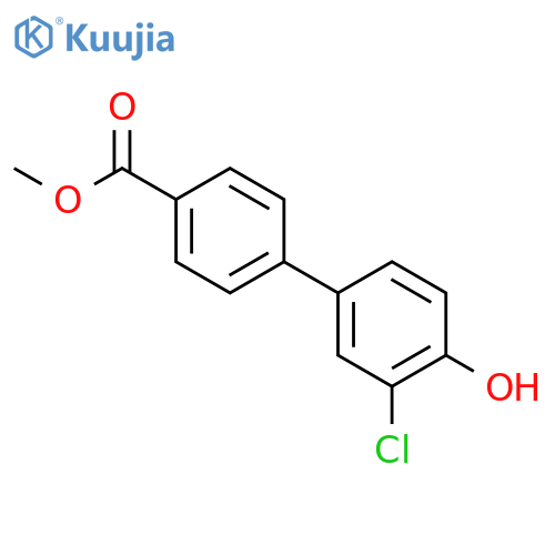 2-Chloro-4-(4-methoxycarbonylphenyl)phenol structure