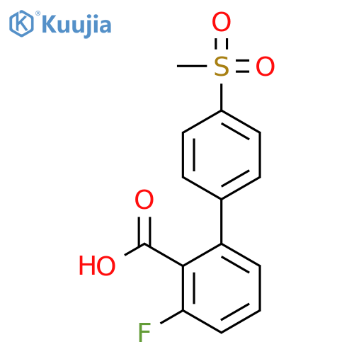 6-Fluoro-2-(4-methylsulfonylphenyl)benzoic acid structure