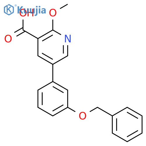 5-(3-Benzyloxyphenyl)-2-methoxynicotinic acid structure