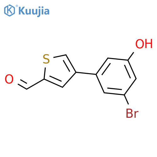 4-(3-Bromo-5-hydroxyphenyl)thiophene-2-carbaldehyde structure