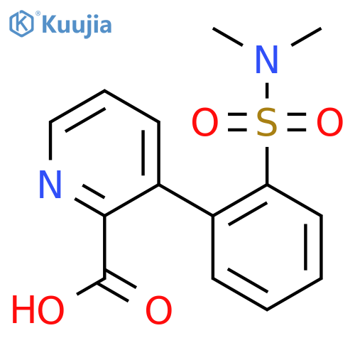 3-(2-N,N-Dimethylsulfamoylphenyl)picolinic acid structure