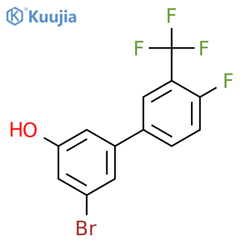3-Bromo-5-(4-fluoro-3-trifluoromethylphenyl)phenol structure