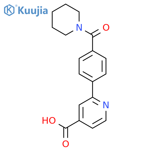 2-[4-(Piperidine-1-carbonyl)phenyl]isonicotinic acid structure