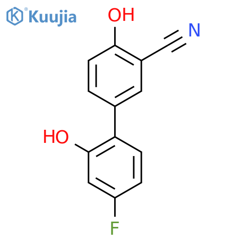 5-(4-fluoro-2-hydroxyphenyl)-2-hydroxybenzonitrile structure