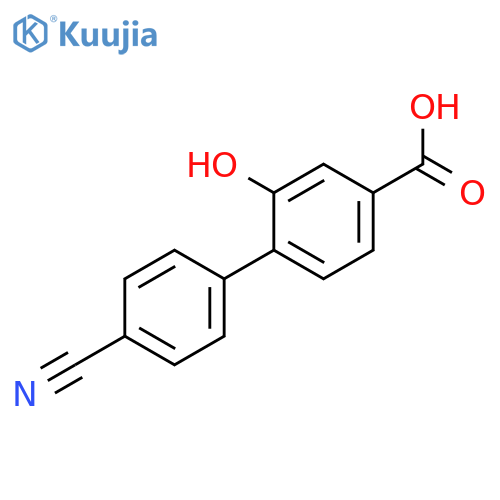 4-(4-Cyanophenyl)-3-hydroxybenzoic acid structure