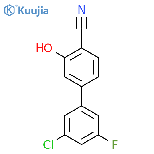 5-(3-Chloro-5-fluorophenyl)-2-cyanophenol structure